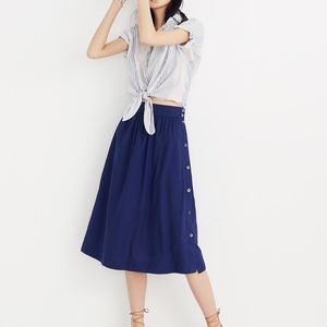 Madewell Side-Button Skirt NWT